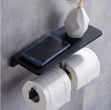 The Loo Ledge: Single Toilet Paper Holder with Phone Shelf - Note: Sta –  FunkChez