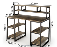 Load image into Gallery viewer, Computer Desk 47” with 2 x bookshelves. Only Ships to the United States