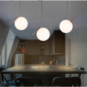 3 Peru ball pendant lights 