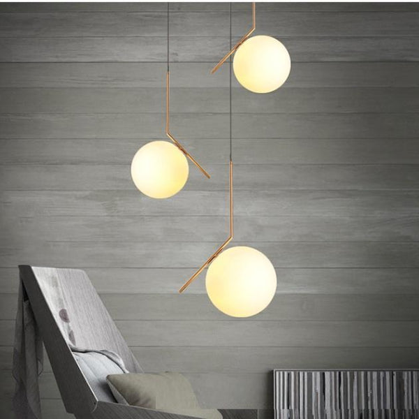 Peru ball pendant lights in a living room