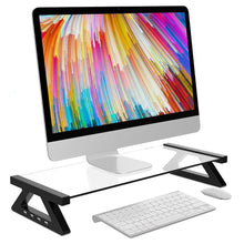 Load image into Gallery viewer, Multi-function PC Monitor Laptop Stand Tempered Glass Computer Desk USB 2.0 Suit for Laptop Monitor Table Portable Good Quality