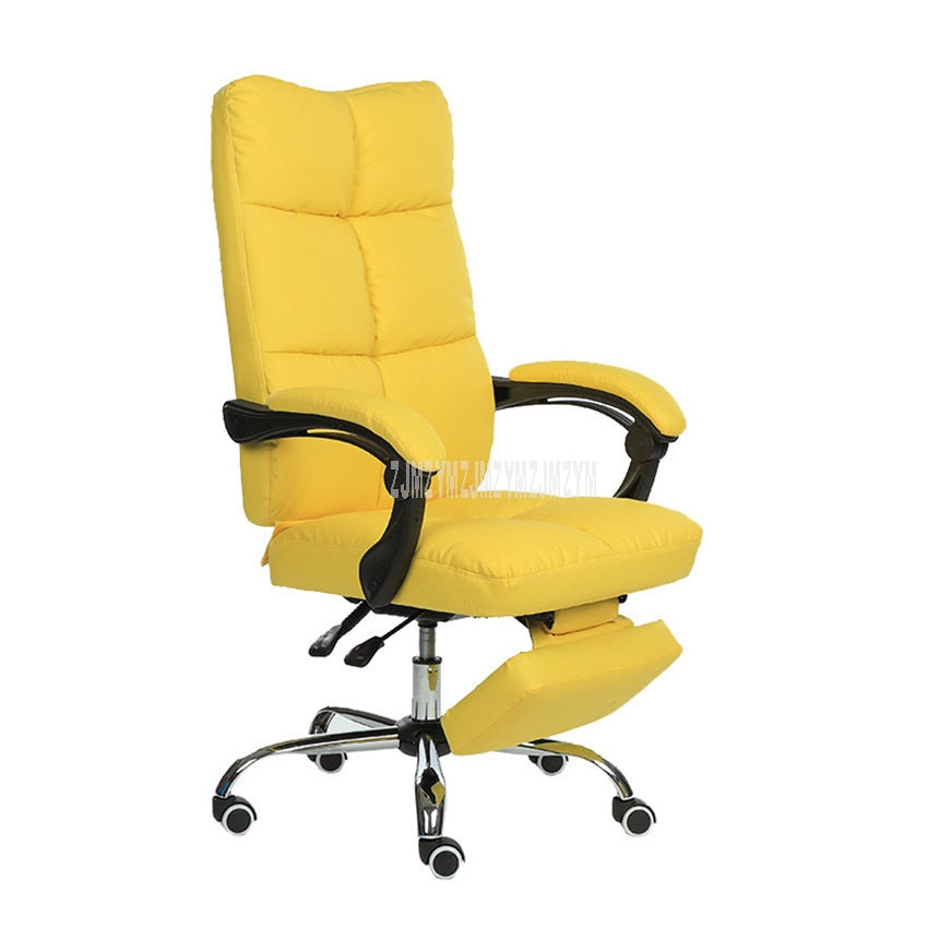 Reclining Office Chair, Executive Office Chair with Footrest, PU Leather Office Chair, Ergonomic High Back Office Chair with Armrests, Adjustable