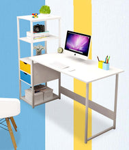 Load image into Gallery viewer, Student Desk with Bookshelf Bedroom Computer Desk Dressing Table Corner Table