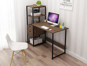 Student Desk with Bookshelf Bedroom Computer Desk Dressing Table Corner Table