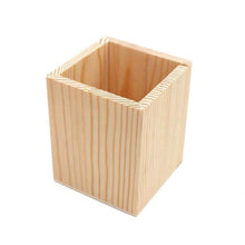 Load image into Gallery viewer, New Office Organizer Desktop Wooden Pen Storage Box Pencil Pot Pen Holder Makeup Brush Container Home Office Stationery Supplies