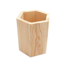 Load image into Gallery viewer, New Office Organizer Desktop Wooden Pen Storage Box Pencil Pot Pen Holder Makeup Brush Container Home Office Stationery Supplies