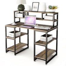 Load image into Gallery viewer, Computer Desk 47” with 2 x bookshelves. Only Ships to the United States