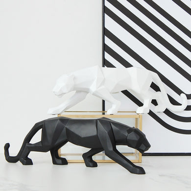 Modern Abstract Panther Sculpture